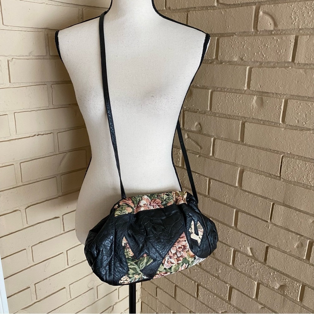 Vintage Fifth Avenue Handbag Leather Apolstery Crossbody Clutch Shoulder Purse - Picture 2 of 10